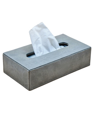 علبة مناديل جلدية